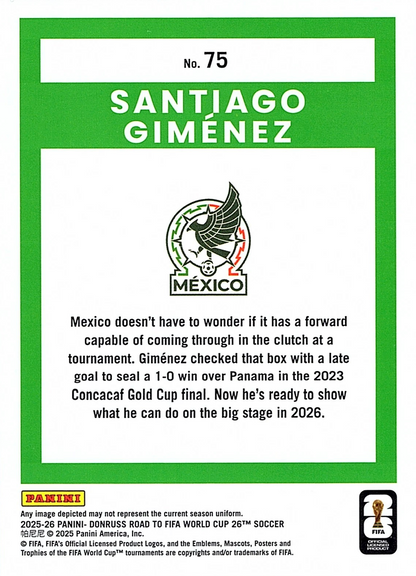 Santiago Giménez - Donruss Road to FIFA World Cup 26