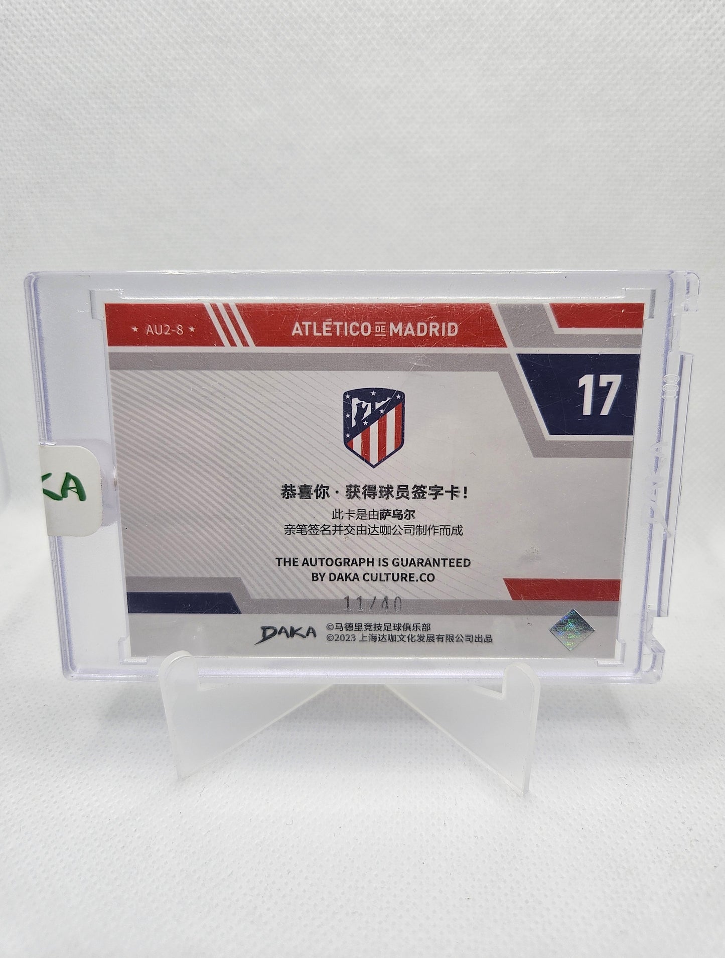 Saúl /40 - Autógrafo original - Daka Atlético Madrid 23/24