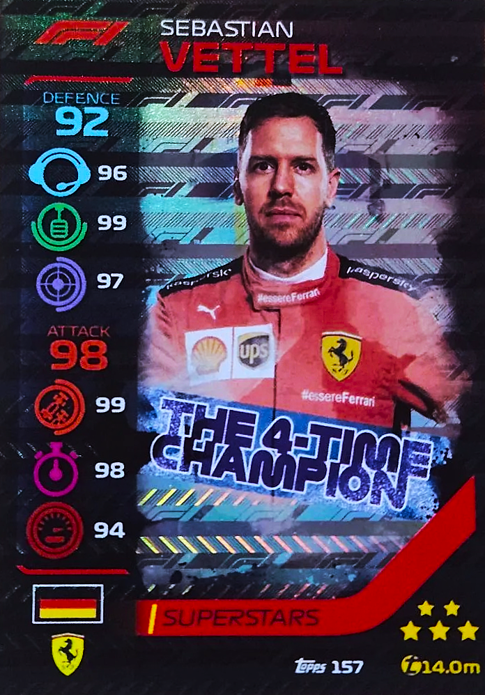 Sebastian Vettel - Superstars - Turbo Attax Formula 1 2020