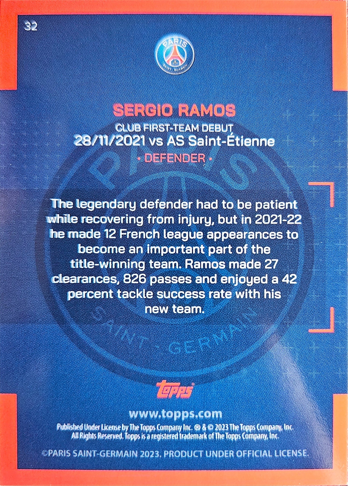Sergio Ramos - Our City Paris - Team Set Paris Saint-Germain 22/23