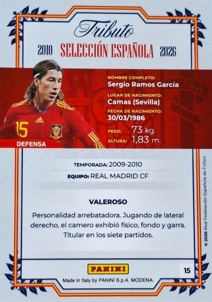 Sergio Ramos - Sudáfrica 2010 - Tributo "Vamos Campeones" Selección Española 2010-2026