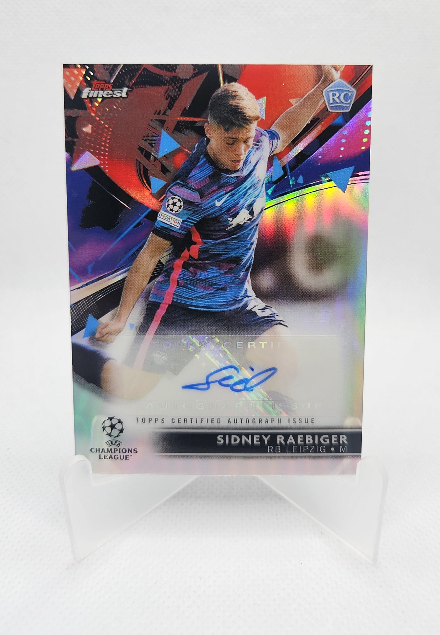Sidney Raebiger (RC) - Autógrafo original - Topps Finest UEFA Club Competitions 21/22