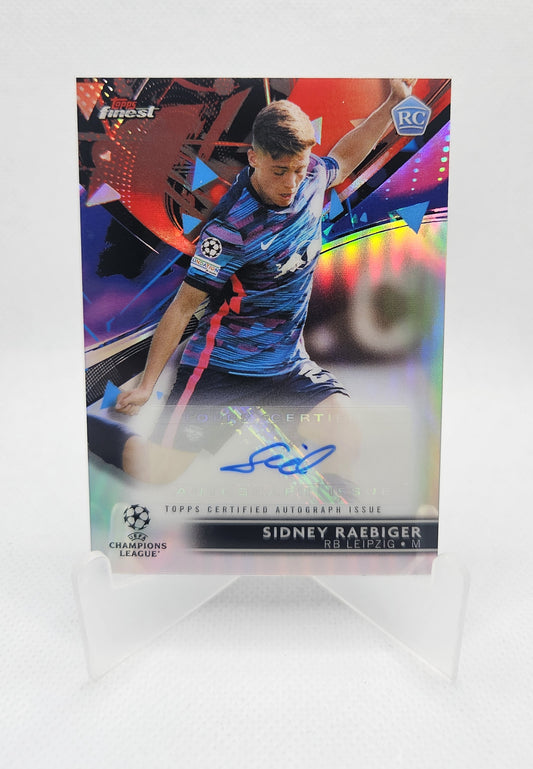 Sidney Raebiger (RC) - Autógrafo original - Topps Finest UEFA Club Competitions 21/22