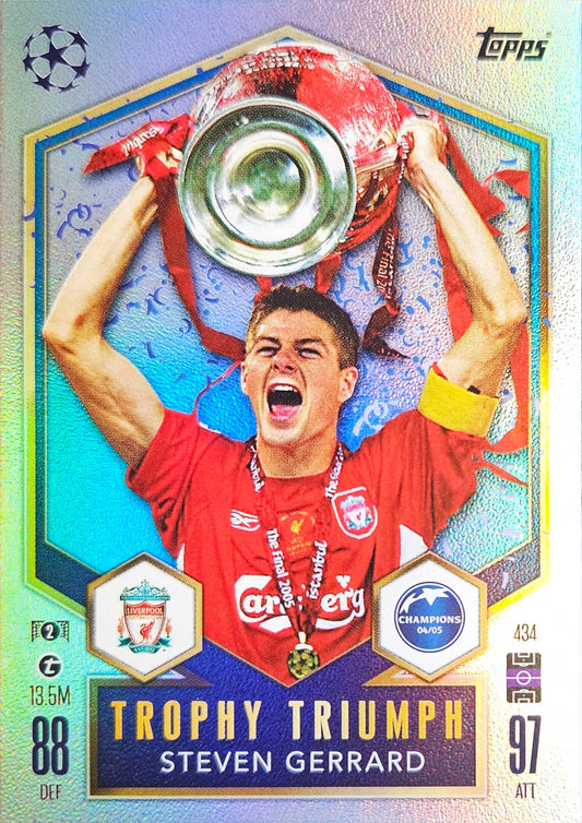 Steven Gerrard - Trophy Triumph - Match Attax UEFA Club Competitions 24/25