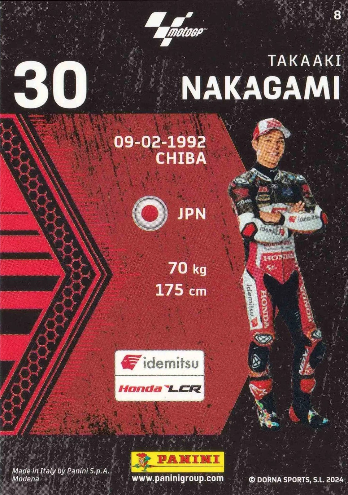 Takaaki Nakagami - Starting Grid - MotoGP 2024 75th Anniversary