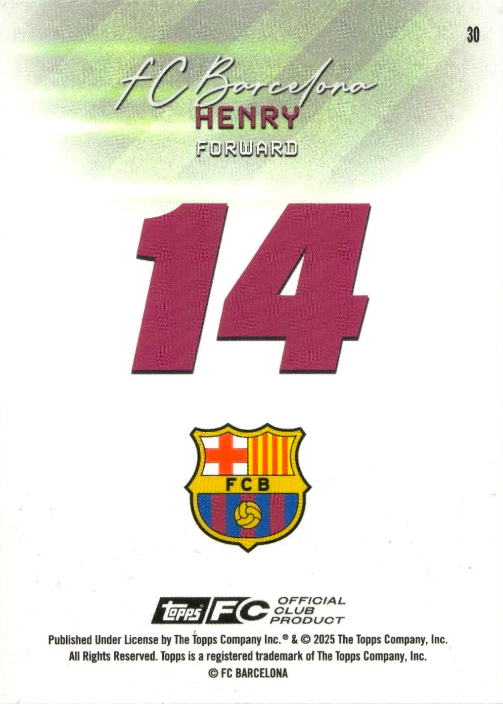 Thierry Henry - Team Set Barcelona 25/26