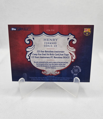 Thierry Henry /75 - Trozo de Red - 125 aniversario Barcelona