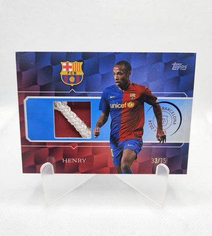 Thierry Henry /75 - Trozo de Red - 125 aniversario Barcelona