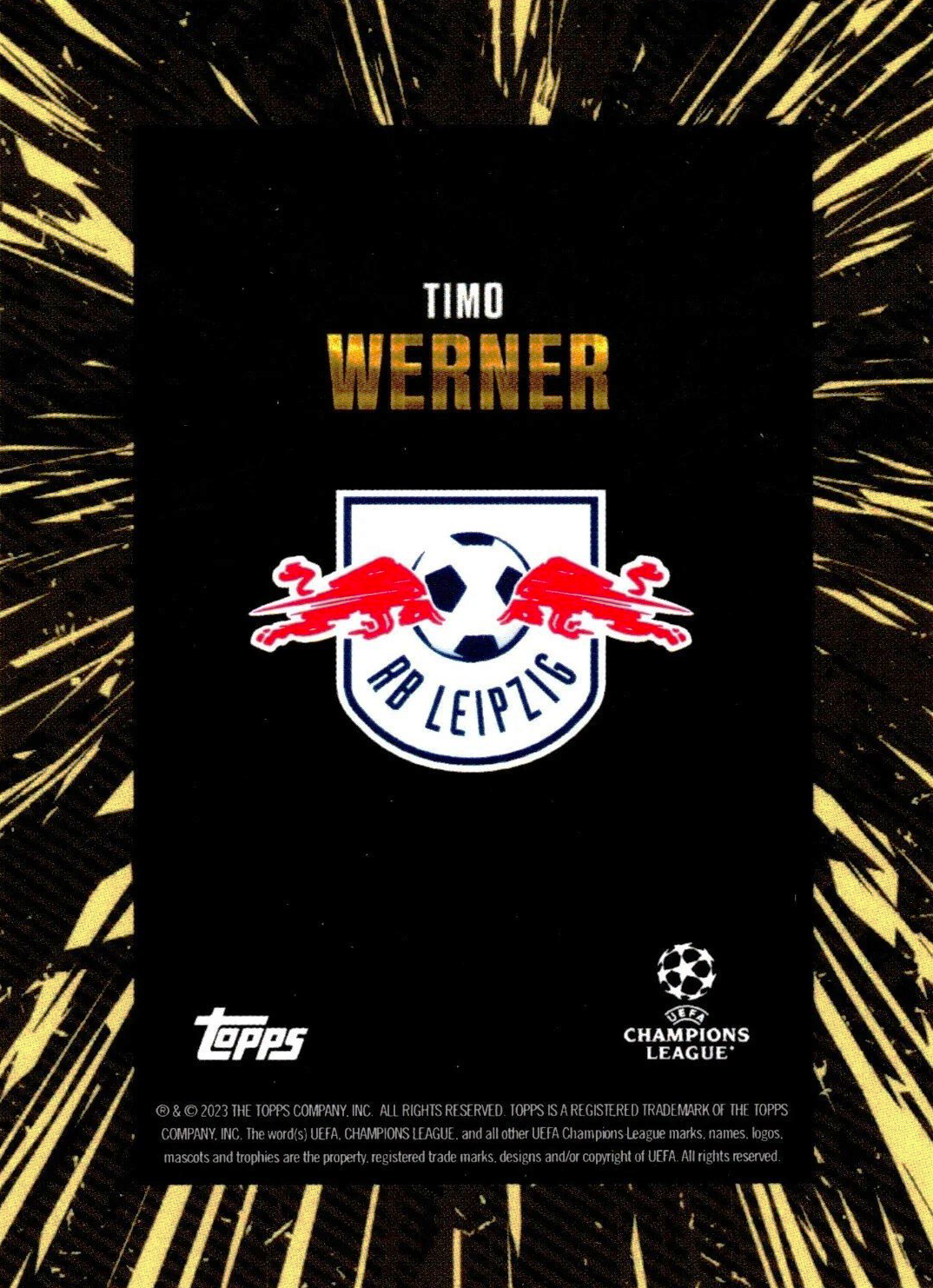 Timo Werner - Topps Gold UEFA Club Competitions 23/24
