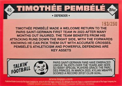 Timothée Pembélé (RC) /250 - 1986 - Team Set Paris Saint-Germain 22/23