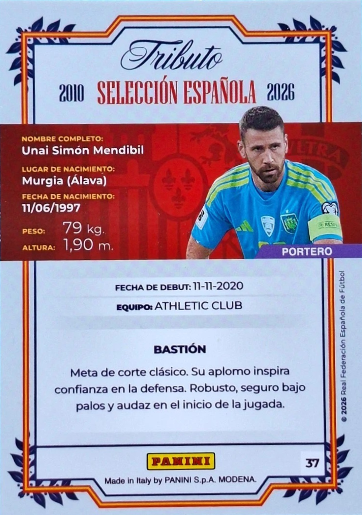 Unai Simón - La Roja 2026 - Tributo "Vamos Campeones" Selección Española 2010-2026