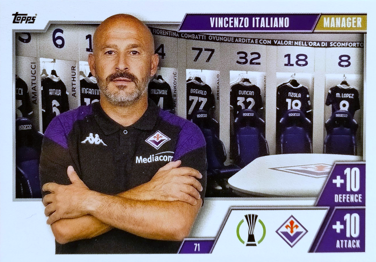 Vicenzo Italiano - Manager - Match Attax Extra UEFA Club Competitions 23/24