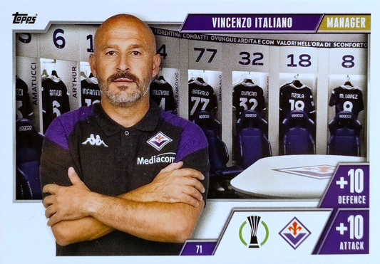 Vicenzo Italiano - Manager - Match Attax Extra UEFA Club Competitions 23/24