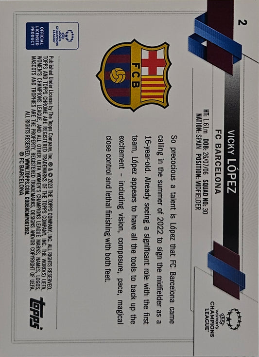 Vicky López (RC) - Topps Chrome UEFA Women's Champions League 22/23