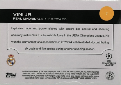 Vini Jr. - Topps Chrome UEFA Club Competitions 24/25