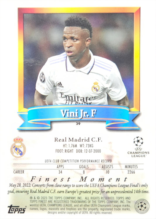 Vini Jr. - Topps Finest Flashbacks UEFA Club Competitions 22/23
