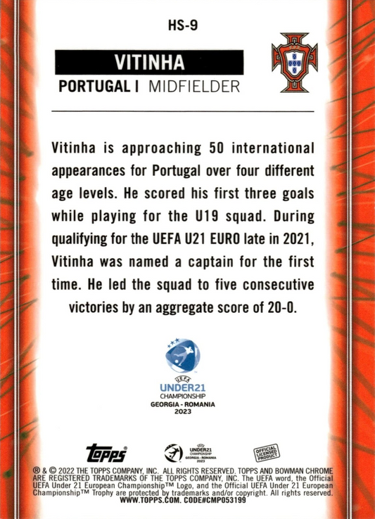 Vitinha - Home Strip Hopefuls - Bowman Chrome UEFA Under 21 Championship Georgia y Romania 2023