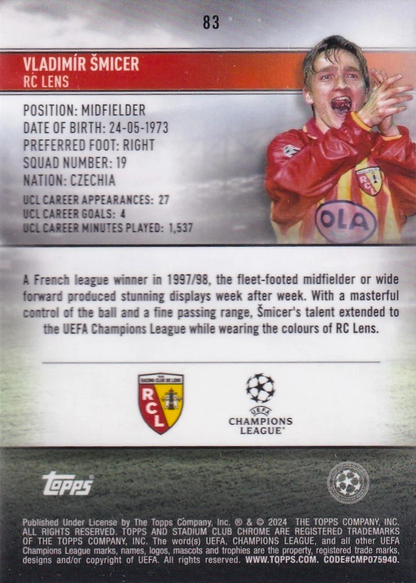Vladimir Smicer - Stadium Club Chrome UEFA Champions League 23/24