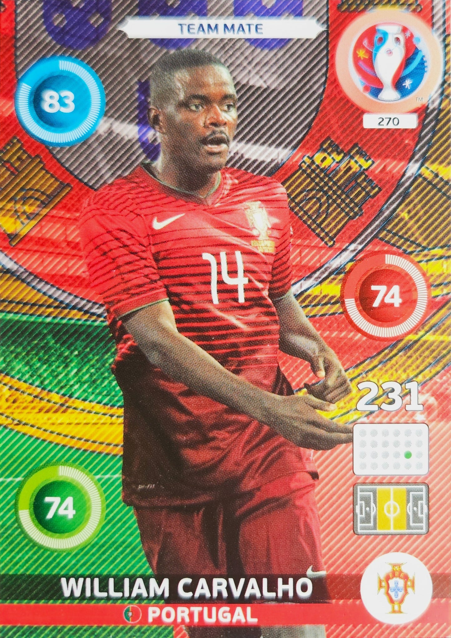 William Carvalho - Team Mate - Adrenalyn XL Euro 2016 Francia
