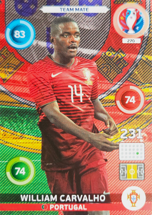 William Carvalho - Team Mate - Adrenalyn XL Euro 2016 Francia
