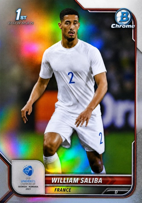 William Saliba - 1st Bowman Refractor - Bowman Chrome UEFA Under 21 Championship Georgia y Romania 2023