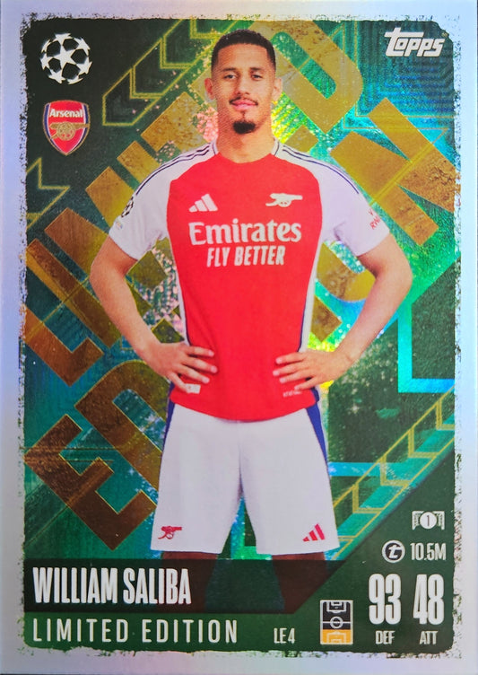 William Saliba - Limited Edition - Match Attax UEFA Club Competitions 24/25