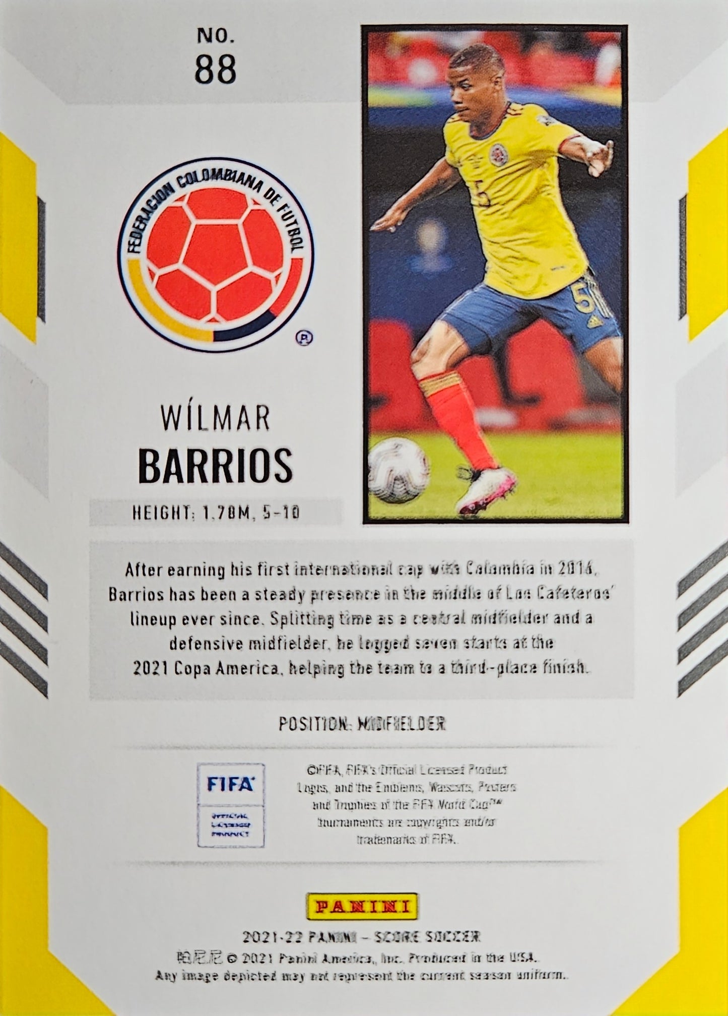Wílmar Barrios (RC) - Score Soccer 21/22