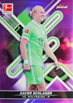 Xaver Schlager /250 - Topps Finest Bundesliga 21/22