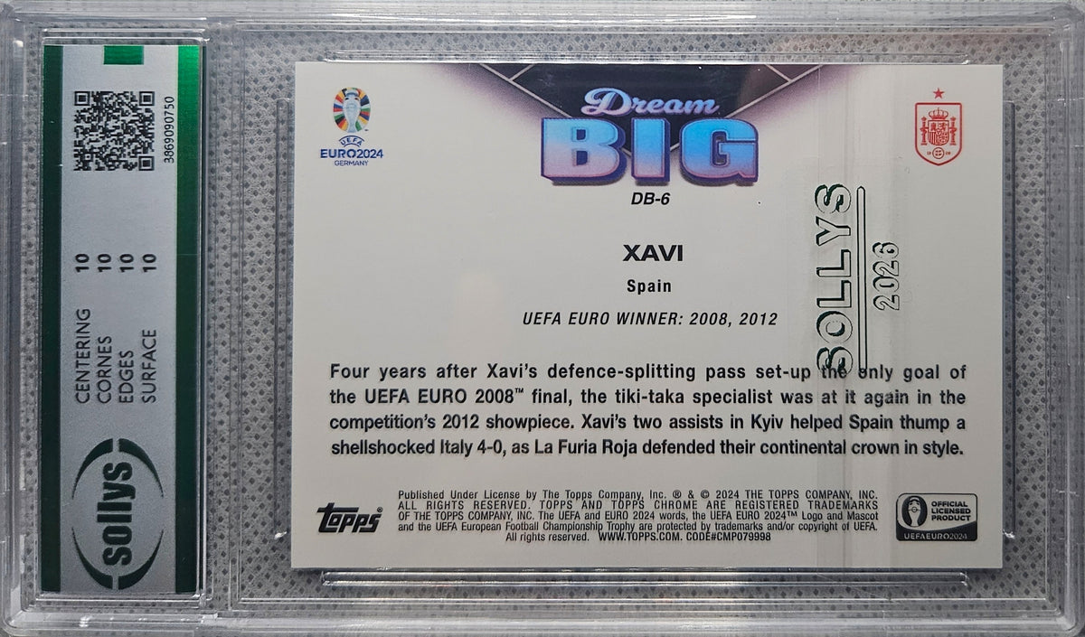 Xavi Hernández - Dream Big - Sollys 10 - Topps Chrome Sapphire UEFA Euro 2024 Germany