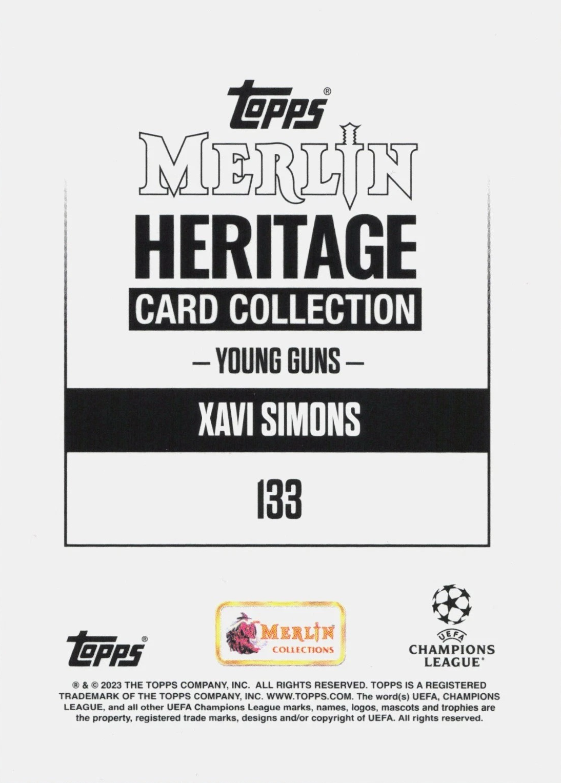 Xavi Simons - Young Guns - Merlin Heritage UEFA Club Competitions 23/24