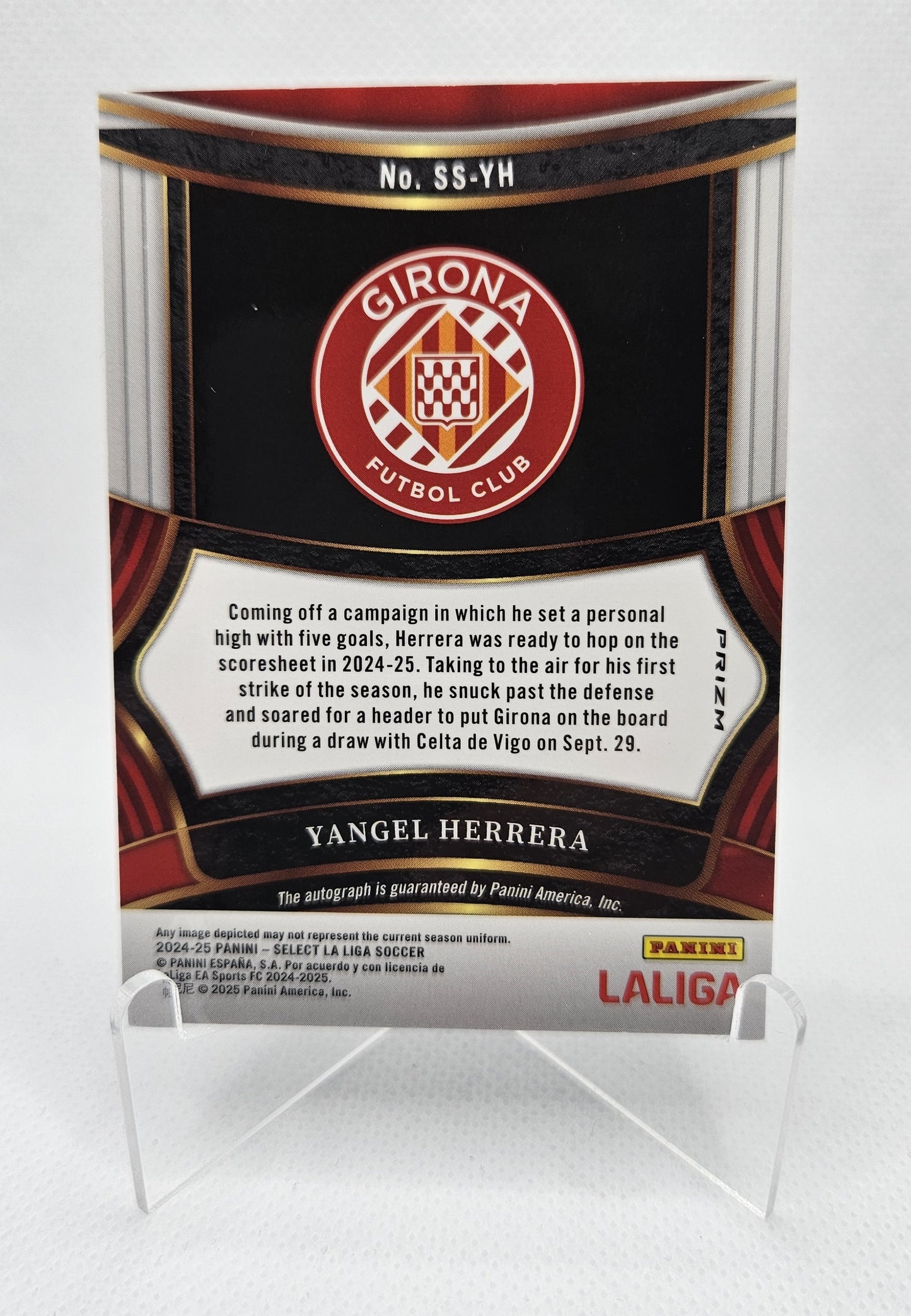 Yangel Herrera - Autógrafo original - Select LaLiga 24/25