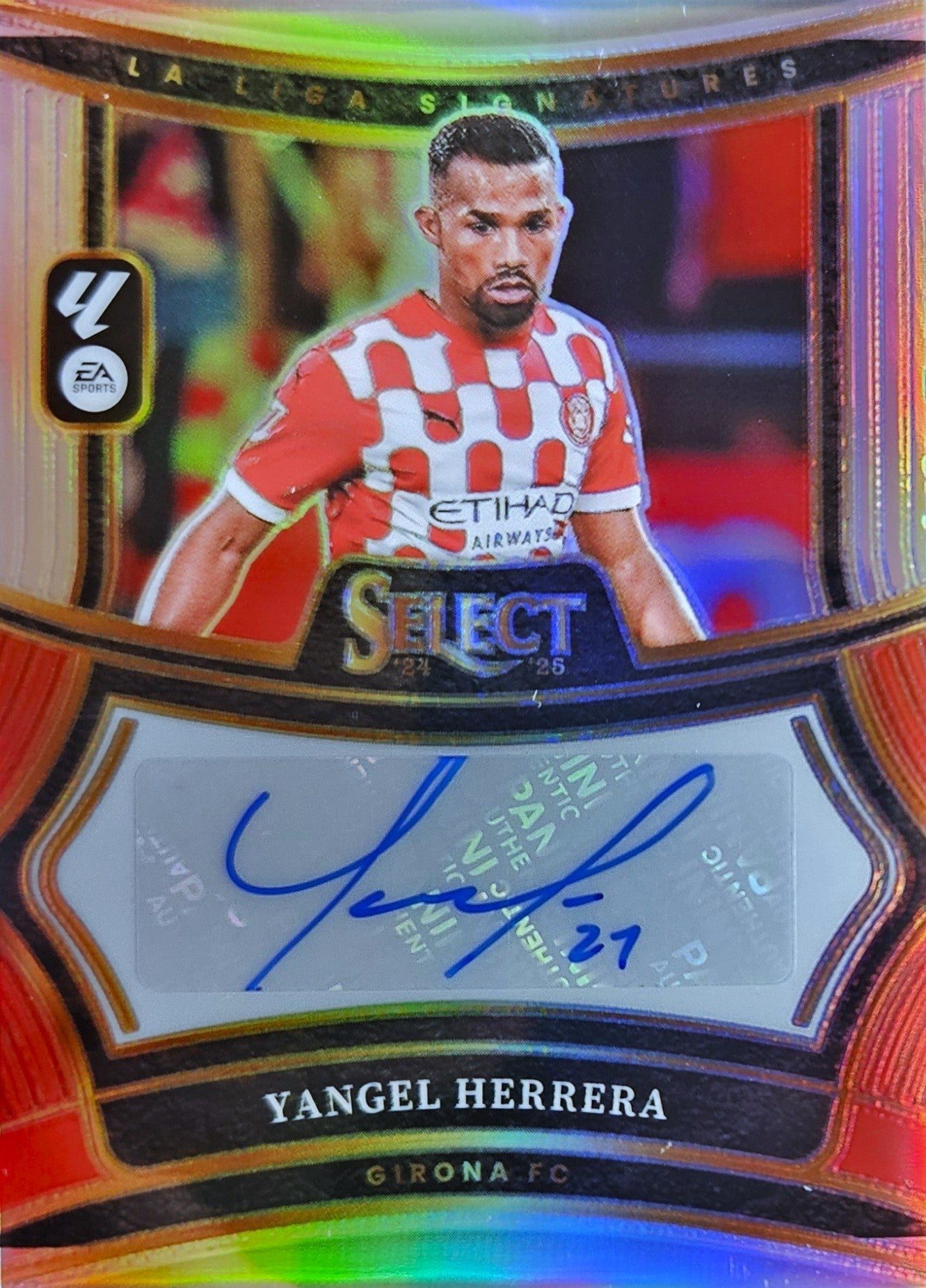 Yangel Herrera - Autógrafo original - Select LaLiga 24/25