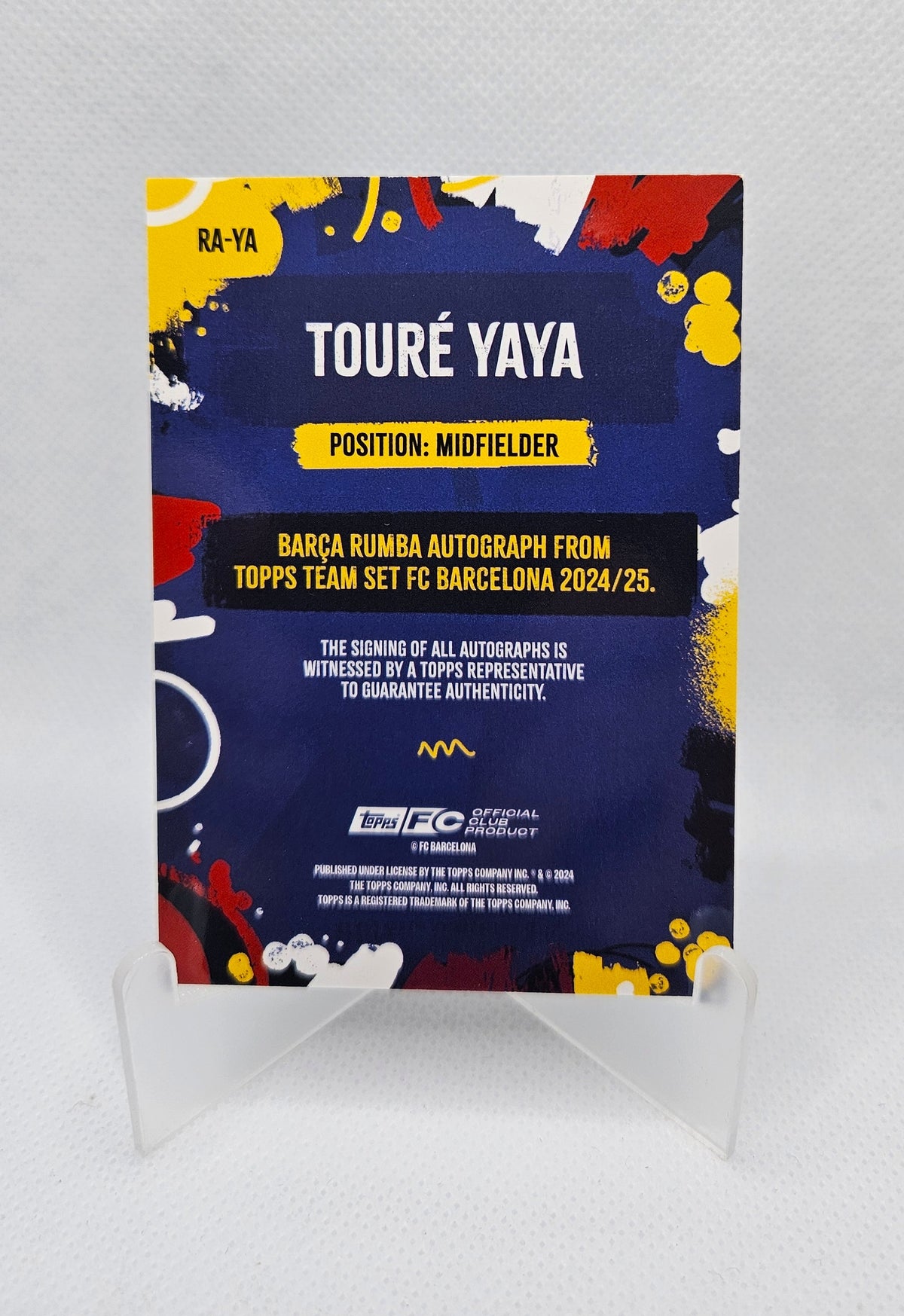 Yaya Touré /50 - Autógrafo original - Team Set Barcelona 24/25