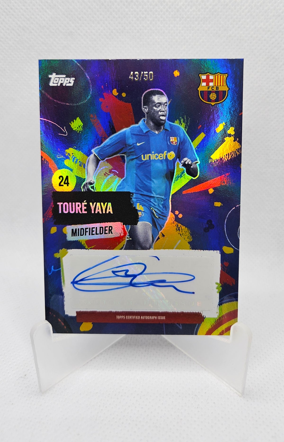 Yaya Touré /50 - Autógrafo original - Team Set Barcelona 24/25