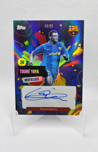 Yaya Touré /50 - Autógrafo original - Team Set Barcelona 24/25