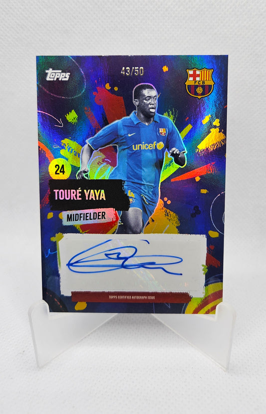 Yaya Touré /50 - Autógrafo original - Team Set Barcelona 24/25