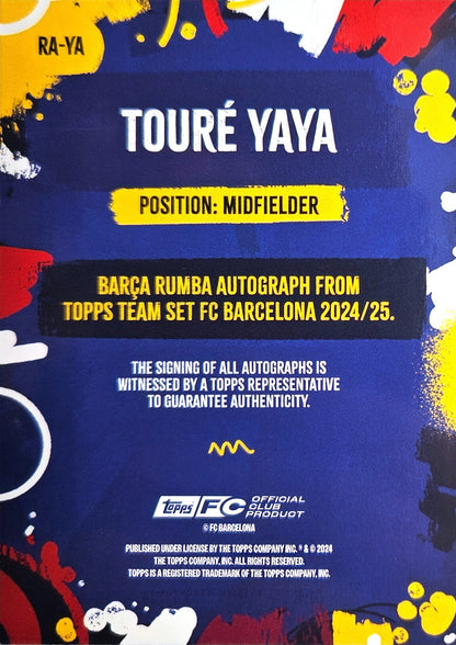 Yaya Touré /50 - Autógrafo original - Team Set Barcelona 24/25