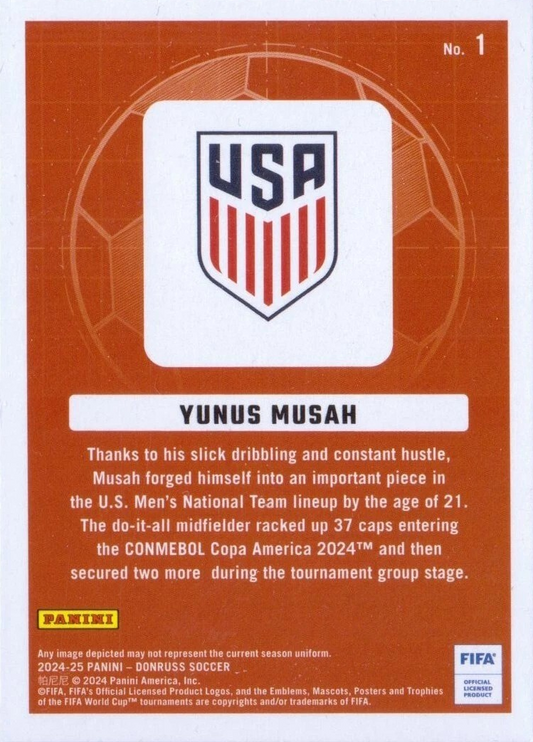 Yunus Musah - Craftsmen Bronze - Donruss Soccer 24/25