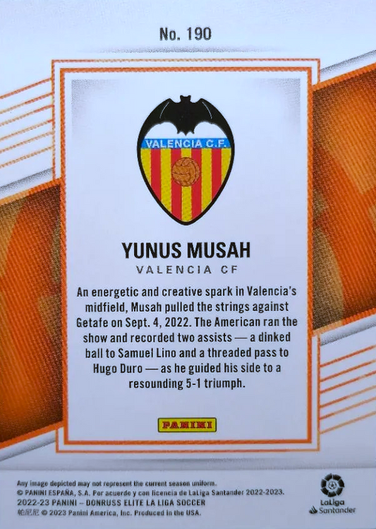 Yunus Musah - Donruss Elite LaLiga 22/23